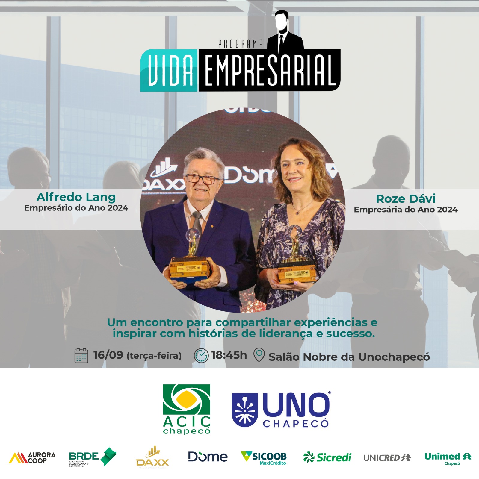 Imagem da notícia Programa Vida Empresarial reúne Roze Dávi e Alfredo Lang